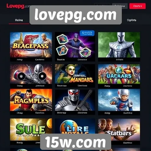 Análise das categorias de jogos disponíveis em lovepg.com